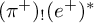 left parenthesis pi Superscript plus Baseline right parenthesis Subscript factorial Baseline left parenthesis e Superscript plus Baseline right parenthesis Superscript asterisk