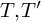 upper T comma upper T prime