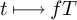 t long right arrow from bar f upper T