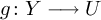 g colon upper Y long right arrow upper U