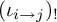 left parenthesis iota Subscript i right arrow j Baseline right parenthesis Subscript factorial