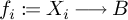 f Subscript i Baseline colon equals q upper X Subscript i Baseline long right arrow upper B