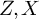 upper Z comma upper X