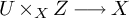 upper U times Subscript upper X Baseline upper Z long right arrow upper X