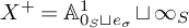 upper X Superscript plus Baseline equals upper A Subscript 0 Sub Subscript upper S Subscript square cup e Sub Subscript sigma Superscript 1 Baseline square cup infinity Subscript upper S