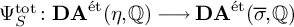 upper Psi Subscript upper S Superscript t o t Baseline colon upper D upper A Superscript backslash prime et Baseline left parenthesis eta comma double struck upper Q right parenthesis long right arrow upper D upper A Superscript backslash prime et Baseline left parenthesis sigma overbar comma double struck upper Q right parenthesis
