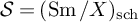 script upper S equals left parenthesis backslash operatorname upper S m divided by upper X right parenthesis Subscript s c h