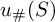 u Subscript number sign Baseline left parenthesis upper S right parenthesis