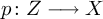 p colon upper Z long right arrow upper X