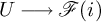 upper U long right arrow script upper F left parenthesis i right parenthesis