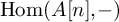 backslash operatorname hom left parenthesis upper A n comma minus right parenthesis