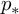 p Subscript asterisk