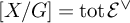 upper X divided by upper G equals backslash operatorname t o t upper E Superscript or