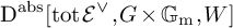 backslash operatorname upper D Superscript backslash operatorname a b s Baseline backslash operatorname t o t backslash operatorname script upper E Superscript or Baseline comma upper G times backslash operatorname upper G Subscript m Baseline comma upper W