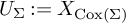 upper U Subscript upper Sigma Baseline colon equals upper X Subscript backslash operatorname upper C o x left parenthesis upper Sigma right parenthesis Baseline