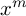 x Superscript m