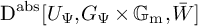 backslash operatorname upper D Superscript backslash operatorname a b s Baseline upper U Subscript upper Psi Baseline comma upper G Subscript upper Psi Baseline times backslash operatorname upper G Subscript m Baseline comma upper W overbar