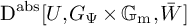 backslash operatorname upper D Superscript backslash operatorname a b s Baseline upper U comma upper G Subscript upper Psi Baseline times backslash operatorname upper G Subscript m Baseline comma upper W overbar