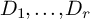upper D 1 comma midline horizontal ellipsis comma upper D Subscript r Baseline