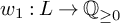 w 1 colon upper L right arrow backslash operatorname double struck upper Q Subscript greater than or equals 0 Baseline