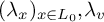 left parenthesis lamda Subscript x Baseline right parenthesis Subscript x element of upper L 0 Baseline comma lamda Subscript v Baseline