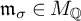m Subscript sigma Baseline element of upper M Subscript backslash operatorname double struck upper Q