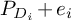 upper P Subscript upper D Sub Subscript i Baseline plus e Subscript i