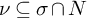 nu subset of or equal to sigma intersection upper N
