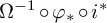 upper Omega Superscript negative 1 Baseline ring phi Subscript asterisk Baseline ring i Superscript asterisk