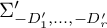 upper Sigma prime Subscript minus upper D 1 prime comma midline horizontal ellipsis comma minus upper D Sub Subscript r Subscript prime