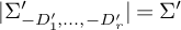 StartAbsoluteValue upper Sigma prime Subscript minus upper D 1 prime comma midline horizontal ellipsis comma minus upper D Sub Subscript r Subscript prime EndAbsoluteValue equals upper Sigma prime