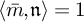 left angle bracket m overbar comma German n right angle bracket equals 1