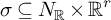 sigma subset of or equal to upper N Subscript backslash operatorname double struck upper R Baseline times backslash operatorname double struck upper R Superscript r