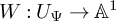 upper W colon upper U Subscript upper Psi Baseline right arrow upper A Superscript 1