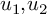 u 1 comma u 2