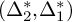 left parenthesis upper Delta 2 Superscript asterisk Baseline comma upper Delta 1 Superscript asterisk Baseline right parenthesis