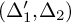 left parenthesis upper Delta 1 prime comma upper Delta 2 right parenthesis