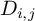 upper D Subscript i comma j