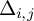 upper Delta Subscript i comma j