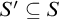 upper S prime subset of or equal to upper S