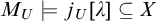 upper M Subscript upper U Baseline true j Subscript upper U Baseline left bracket lamda right bracket subset of or equal to upper X