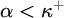 alpha less than kappa Superscript plus
