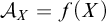 script upper A Subscript upper X Baseline equals f left parenthesis upper X right parenthesis