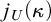 j Subscript upper U Baseline left parenthesis kappa right parenthesis