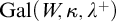 upper G a l left parenthesis upper W comma kappa comma lamda Superscript plus Baseline right parenthesis