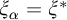 xi Subscript alpha Baseline equals xi Superscript asterisk