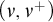 left parenthesis nu comma nu Superscript plus Baseline right parenthesis