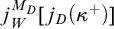 j Subscript upper W Superscript upper M Super Subscript upper D Baseline left bracket j Subscript upper D Baseline left parenthesis kappa Superscript plus Baseline right parenthesis right bracket