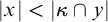 StartAbsoluteValue x EndAbsoluteValue less than StartAbsoluteValue kappa intersection y EndAbsoluteValue
