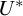 upper U Superscript asterisk
